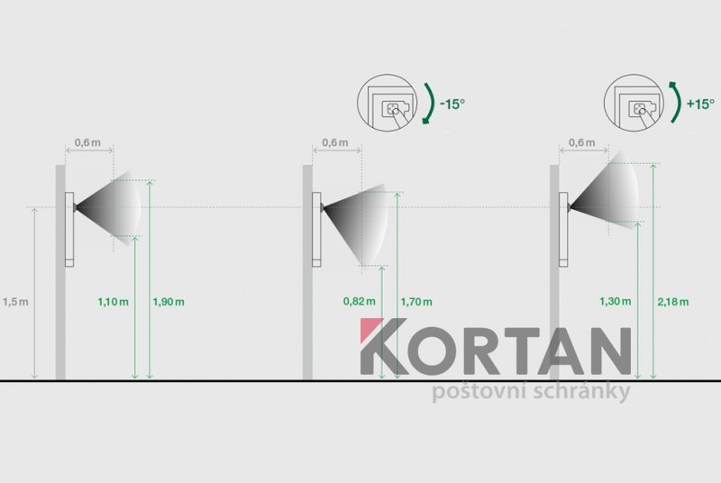 1x poštovní schránka A-01 k zazdění do sloupku s 1x zvonkem a kamerou ABB + orámování L profilem - NEREZ / šedá | eshop.schranky-postovni.com